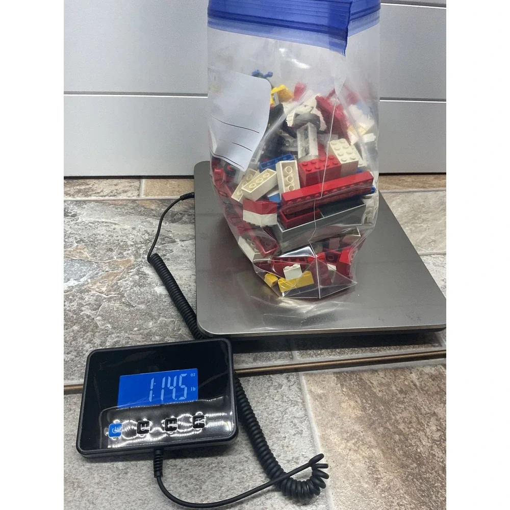 LEGO Bulk Mixed Lot 1lb 14.5oz Bricks Plates Wheels Legoland Vintage Pieces 1970